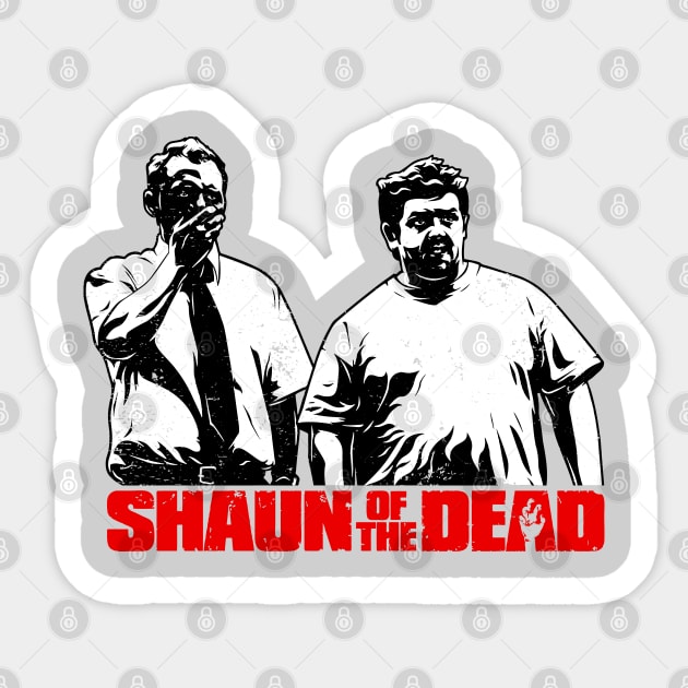 Shaun Of The Dead Distressed Stencil Style Sticker by CultureClashClothing